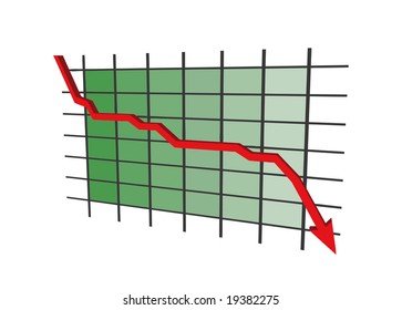 crisis in the money market/business market - isolated vector diagram