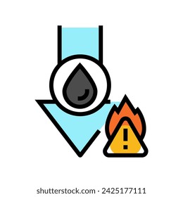 crisis oil industry color icon vector. crisis oil industry sign. isolated symbol illustration