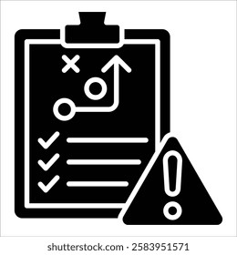 Crisis Plan Icon Element For Design