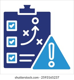 Crisis Plan Icon Element For Design