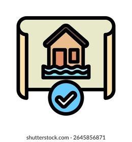 Cor de contorno do Plano de Crise, mini ícone de ilustração. use para conceito moderno, impressão, interface do usuário, kit UX, desenvolvimento de web e aplicativo. Vetor relacionado com gestão de riscos, negócios, finanças.


