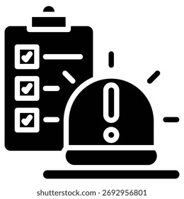 Icono de Web de Plan de crisis en estilo audaz