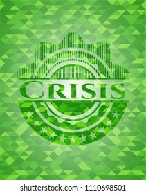  Crisis realistic green mosaic emblem
