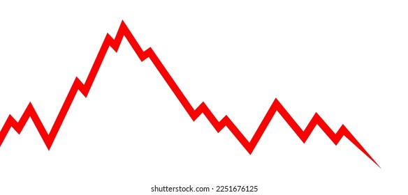 Crisis recession level background design template. Economy market crash concept. Stock, forex, crypto, bond investment data.