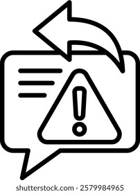 Crisis Response icon line vector illustration