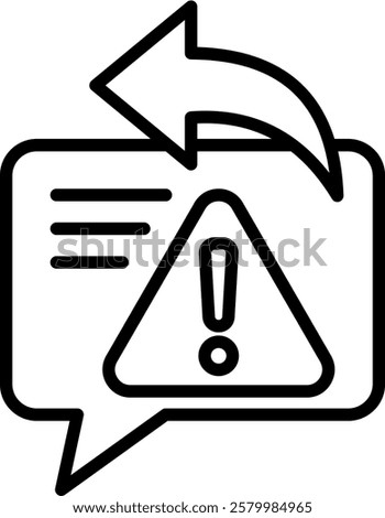 Crisis Response icon line vector illustration