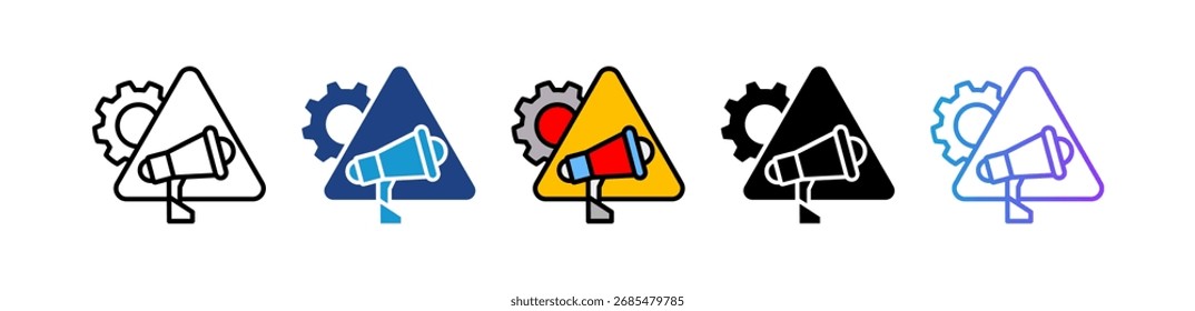 Crisis Response Icon Multiple Vector Illustration