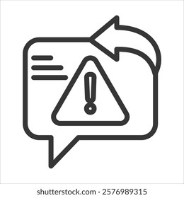 Crisis Response Outline Icon Vector Illustration