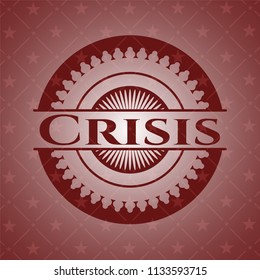 Crisis retro red emblem