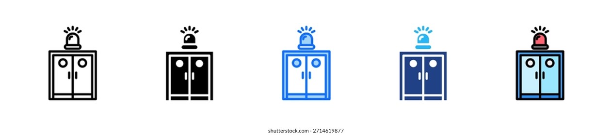 Crisis Room Icon Set Multiple Style Collection