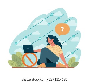 Crisis set. Office worker facing financial instability and profit decline. Challenges in maintaining wealth and profit. Crisis management and strategic financial planning. Flat vector illustration