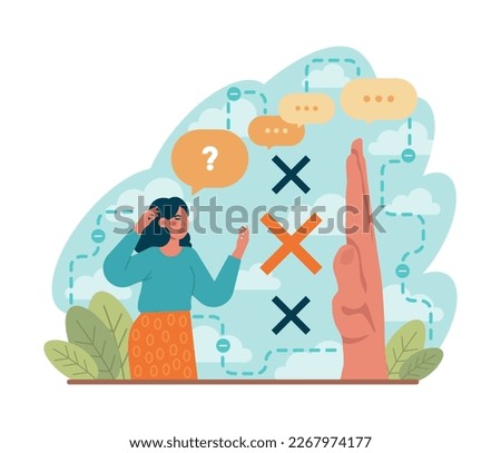 Crisis set. Office worker facing financial instability and profit decline. Challenges in maintaining wealth and profit. Crisis management and strategic financial planning. Flat vector illustration
