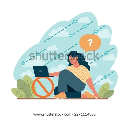 Crisis set. Office worker facing financial instability and profit decline. Challenges in maintaining wealth and profit. Crisis management and strategic financial planning. Flat vector illustration