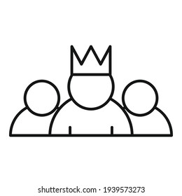 Crisis team icon. Outline crisis team vector icon for web design isolated on white background