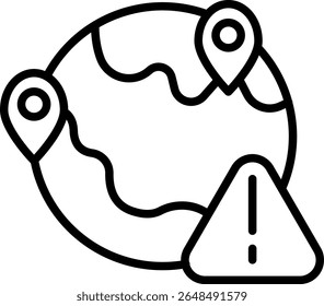 Crisis Vector Line Icon Design