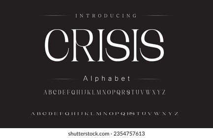 Crisis Vintage Brush Script Modern Font. Retro Typeface. Vector Illustration.