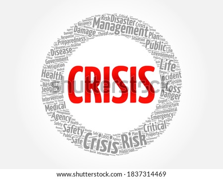CRISIS word cloud, concept background