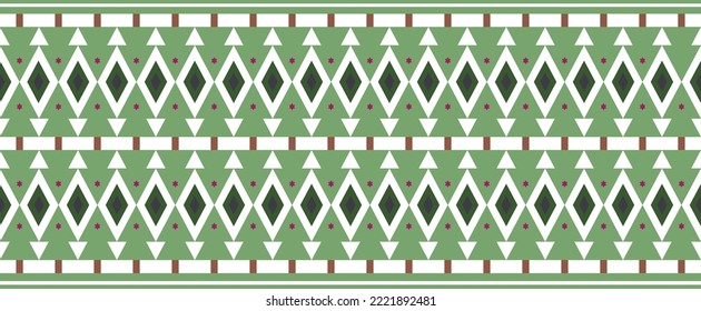 Crismas Tree Geomatric Pattern Seamless 