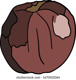 Crisp apple, illustration, vector on white background.