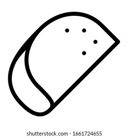 Crisp Chips Icon Symbol. Outline Style