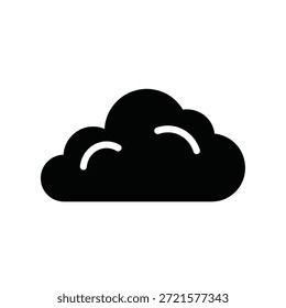 Crisp, clean cloud icon with soft edges and bright lighting for digital use.