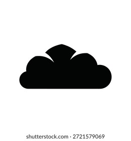 Crisp, clean cloud icon with soft edges and bright lighting for digital use.