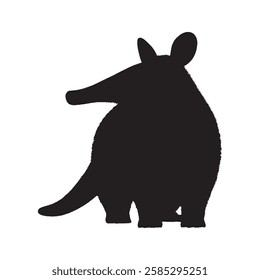 Crisp and Clear Aardvark Silhouette for Web and App Design - Aardvark Vector - Aardvark Illustration