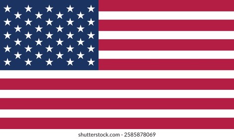 A crisp and clear graphic of the United States flag.