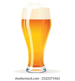 A crisp and detailed vector of a beer glass, perfect for bar menus, brewery logos, or promotional materials. Fully editable for custom design projects