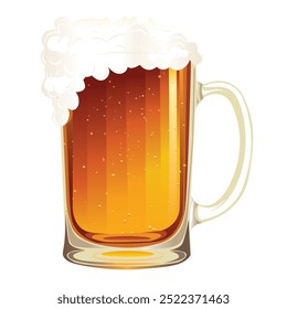 A crisp and detailed vector of a beer glass, perfect for bar menus, brewery logos, or promotional materials. Fully editable for custom design projects