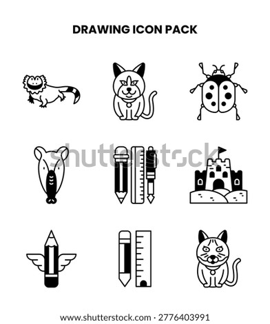 crisp DuoTone vector icons from Drawing for interface design.