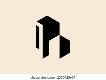 Crisp geometry forms the letters P and B, embodying compact architectural prowess within clever negative space utilization