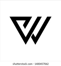 crisp letter w logo vector