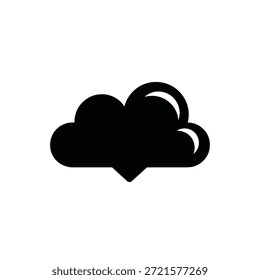 Crisp, minimalist cloud icon with soft edges and bright lighting for digital design use.