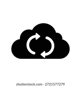 Crisp, minimalist cloud icon with soft edges and bright lighting for digital use.