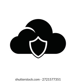Crisp, minimalist cloud icon with soft edges and bright lighting for digital design use.