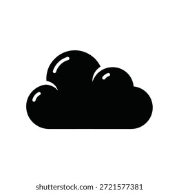 Crisp, minimalist cloud icon with soft edges and bright lighting for digital use.