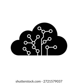 Crisp, minimalist cloud icon with soft edges and bright lighting for digital use.