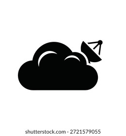Icono de nube nítido y minimalista con bordes suaves e iluminación brillante para uso de diseño digital.