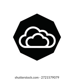 Crisp, minimalist cloud icon with soft edges and bright lighting for clean design use.
