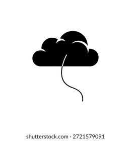 Crisp, minimalist cloud icon with soft edges and bright lighting for digital design use.