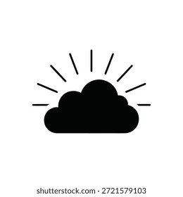Crisp, minimalist cloud icon with soft edges and bright lighting for digital design use.