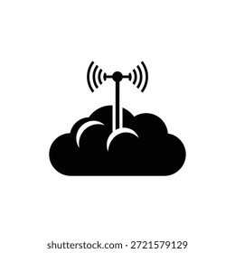 Crisp, minimalist cloud icon with soft edges and bright lighting for versatile design use.