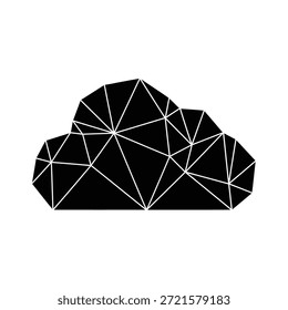 Crisp, minimalist cloud icon with soft edges and bright lighting for clean design use.