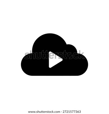 Crisp, minimalist cloud icon with soft edges and bright white fill, perfect for digital design.