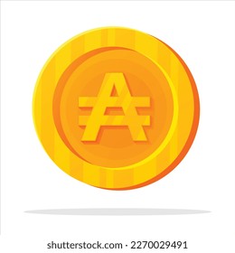 Crisp and Modern Austral Currency Symbol Vector: Perfect for Finance and Business Designs