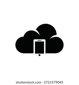 Crisp, modern cloud symbol with soft edges and bright lighting for digital use.