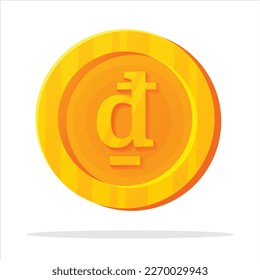 Crisp and Modern Dong Currency Symbol Vector: Perfect for Finance and Business Designs