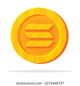 Crisp and Modern Vector Design of Solana Cryptocurrency Symbol