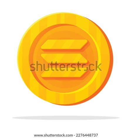 Crisp and Modern Vector Design of Solana Cryptocurrency Symbol